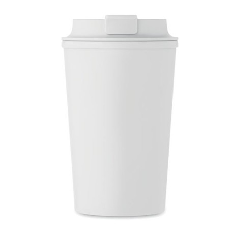 Gobelet Incassable Double Paroi 350 ml Personnalisé BEIBAKU Matières : PET Couleurs : blanc objet promotionnel éco-responsable