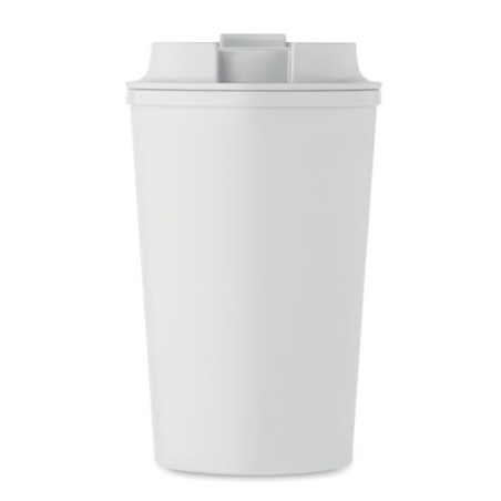 Gobelet Incassable Double Paroi 350 ml Personnalisé BEIBAKU Matières : PET Couleurs : blanc personnalisation rapide en France