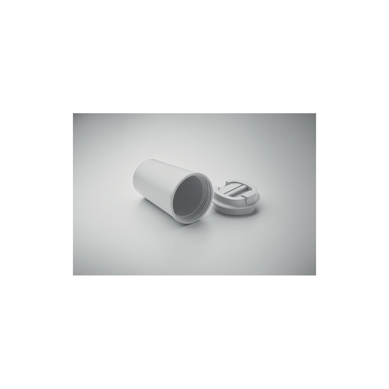 Gobelet Incassable Double Paroi 350 ml Personnalisé BEIBAKU Matières : PET Couleurs : blanc cadeau client original
