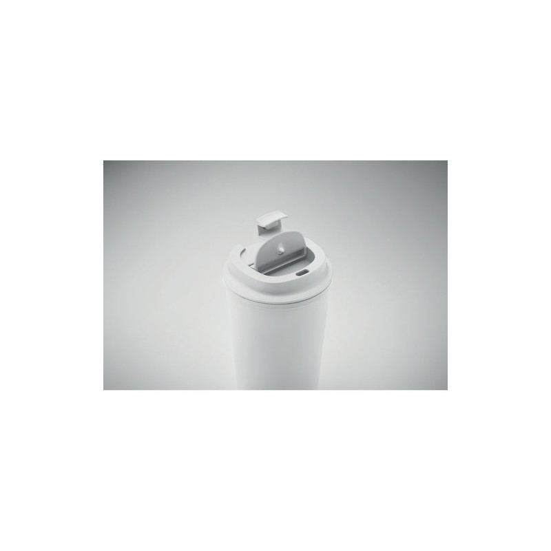 Gobelet Incassable Double Paroi 350 ml Personnalisé BEIBAKU Matières : PET Couleurs : blanc personnalisation sur mesure