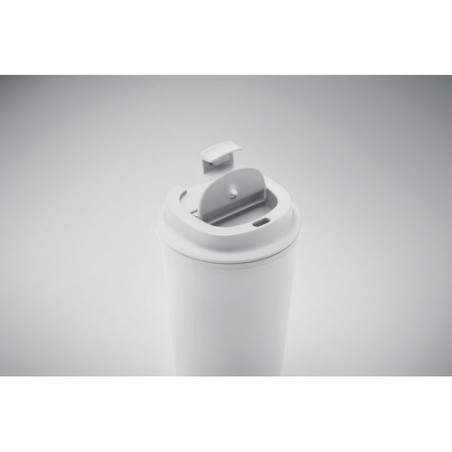 Gobelet Incassable Double Paroi 350 ml Personnalisé BEIBAKU Matières : PET Couleurs : blanc personnalisation sur mesure