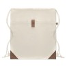 Sac à cordon  en coton recyclé PANDA BAG Matières : coton recyclé Couleurs : beige objet publicitaire robuste