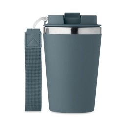 Gobelet double paroi  350 ml personnalisé TOPAZ Matières : acier inoxydable Couleurs : bleu pétrole goodies personnalisé en stoc