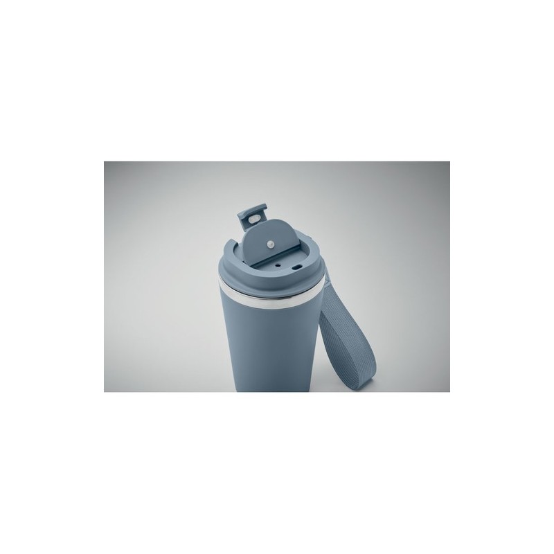 Gobelet double paroi  350 ml personnalisé TOPAZ Matières : acier inoxydable Couleurs : bleu pétrole accessoire événementiel uniq
