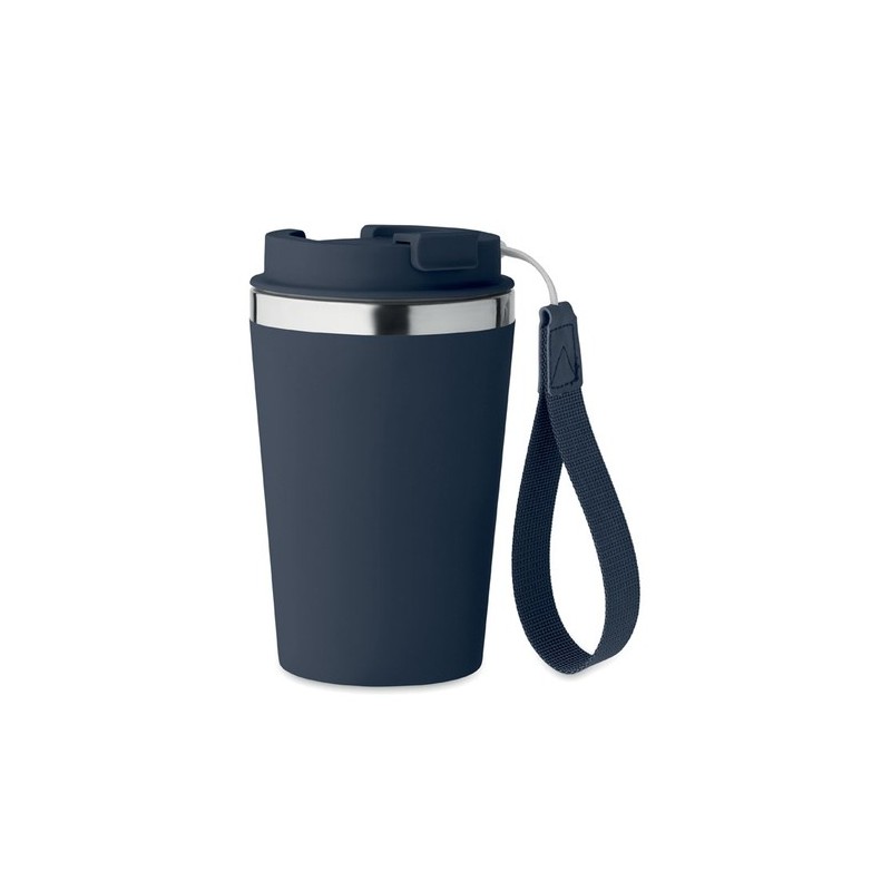Gobelet double paroi  350 ml personnalisé TOPAZ Matières : acier inoxydable Couleurs : bleu marine goodies publicitaire événemen