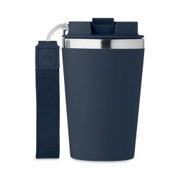 Gobelet double paroi  350 ml personnalisé TOPAZ Matières : acier inoxydable Couleurs : bleu marine goodies publicitaire durable