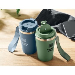 Gobelet double paroi  350 ml personnalisé TOPAZ Matières : acier inoxydable Couleurs : vert foncé objet promo petit budget