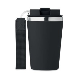 Gobelet double paroi  350 ml personnalisé TOPAZ Matières : acier inoxydable Couleurs : noir personnalisation sur mesure