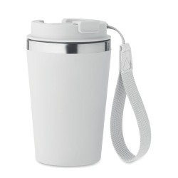 Gobelet double paroi  350 ml personnalisé TOPAZ Matières : acier inoxydable Couleurs : blanc cadeau entreprise pas cher