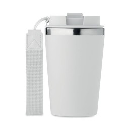 Gobelet double paroi  350 ml personnalisé TOPAZ Matières : acier inoxydable Couleurs : blanc objet promo petit budget