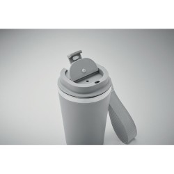 Gobelet double paroi  350 ml personnalisé TOPAZ Matières : acier inoxydable Couleurs : gris impression haute définition