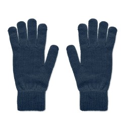 Gants tricotés s en RPET personnalisés - HANDNIT Matières : PET recyclé Couleurs : bleu marine 2