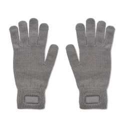 Gants tricotés s en RPET personnalisés - HANDNIT Matières : PET recyclé Couleurs : pierre cadeau entreprise pas cher