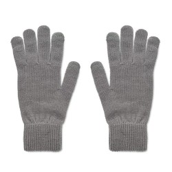 Gants tricotés s en RPET personnalisés - HANDNIT Matières : PET recyclé Couleurs : pierre impression haute définition