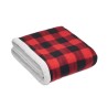 Couverture polaire  personnalisée en sherpa RPET - Shermatt Matières : PET Couleurs : rouge personnalisable avec votre logo