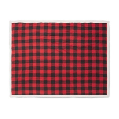 Couverture polaire  personnalisée en sherpa RPET - Shermatt Matières : PET Couleurs : rouge cadeau entreprise pas cher