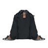 Sac à cordon  en coton recyclé PANDA BAG Matières : coton recyclé Couleurs : noir marquage laser ultra précis