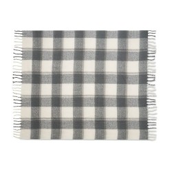 Couverture  en mohair à carreaux - QUET marquage laser ultra précis