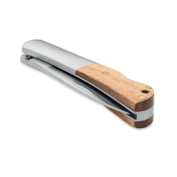 Couteau pliable unique en acacia - SKARP Matières : acier inoxydable Couleurs : bois cadeau entreprise pas cher