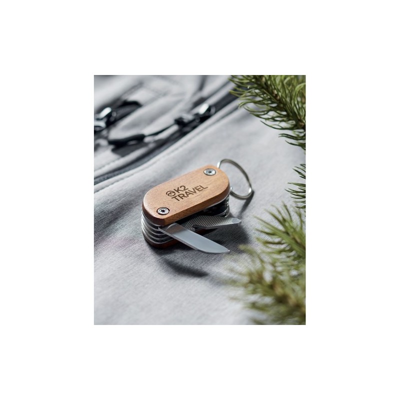 Couteau de poche multi-outils pratique et élégant personnalisé - WODYCUT Matières : bois Couleurs : bois marquage laser ultra pr