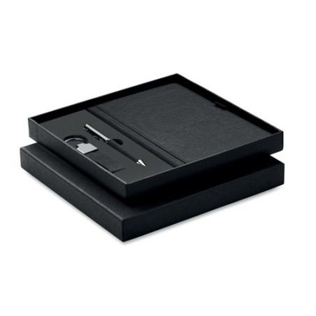 Coffret cadeau personnalisé élégant 3 pièces - SCRIBI 4 Matières : papier Couleurs : noir