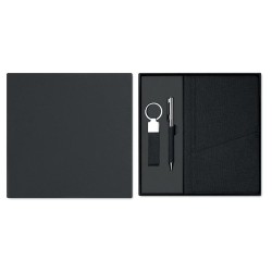 Coffret cadeau personnalisé élégant 3 pièces - SCRIBI 4 Matières : papier Couleurs : noir 2