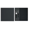 Coffret cadeau personnalisé élégant 3 pièces - SCRIBI 4 Matières : papier Couleurs : noir personnalisable avec votre logo