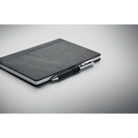 Coffret cadeau personnalisé élégant 3 pièces - SCRIBI 4 Matières : papier Couleurs : noir objet promotionnel éco-responsable