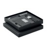 Coffret cadeau personnalisé 3 pièces - Stylo, Porte-Clés & Porte-Cartes - SCRIBI 3 Matières : acier inoxydable Couleurs : noir