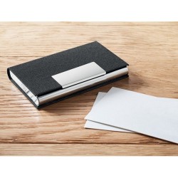 Coffret cadeau personnalisé 3 pièces - Stylo, Porte-Clés & Porte-Cartes - SCRIBI 3 Matières : acier inoxydable Couleurs : noir m
