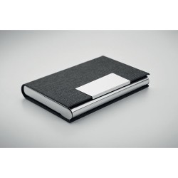 Coffret cadeau personnalisé 3 pièces - Stylo, Porte-Clés & Porte-Cartes - SCRIBI 3 Matières : acier inoxydable Couleurs : noir p
