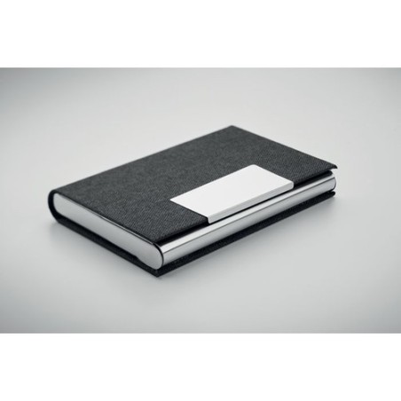 Coffret cadeau personnalisé 3 pièces - Stylo, Porte-Clés & Porte-Cartes - SCRIBI 3 Matières : acier inoxydable Couleurs : noir p