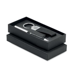 Coffret cadeau personnalisé 2 pièces - SCRIBI 2 Matières : acier inoxydable Couleurs : noir impression haute définition