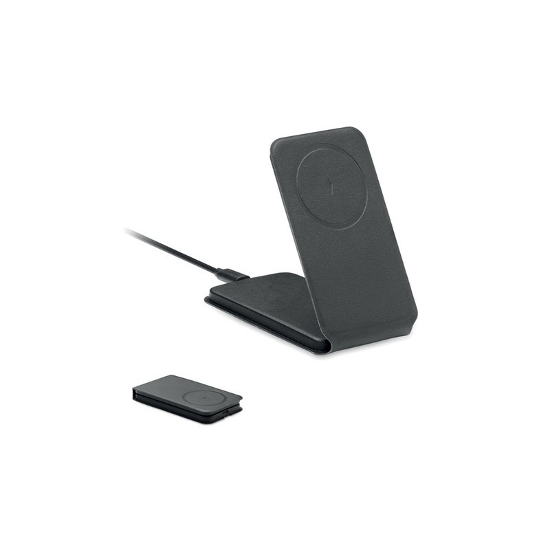 Chargeur magnétique  et efficace 15W - FAWTT Matières : PET recyclé Couleurs : noir