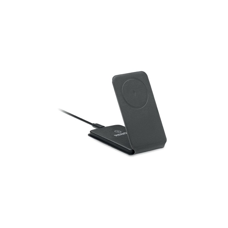 Chargeur magnétique  et efficace 15W - FAWTT Matières : PET recyclé Couleurs : noir impression haute définition