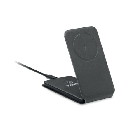 Chargeur magnétique  et efficace 15W - FAWTT Matières : PET recyclé Couleurs : noir impression haute définition