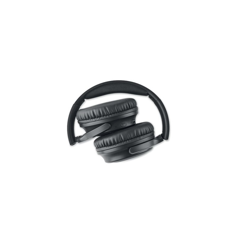 Casque audio pliable ANC de qualité personnalisé - SILENT Matières : ABS Couleurs : noir personnalisable avec votre logo