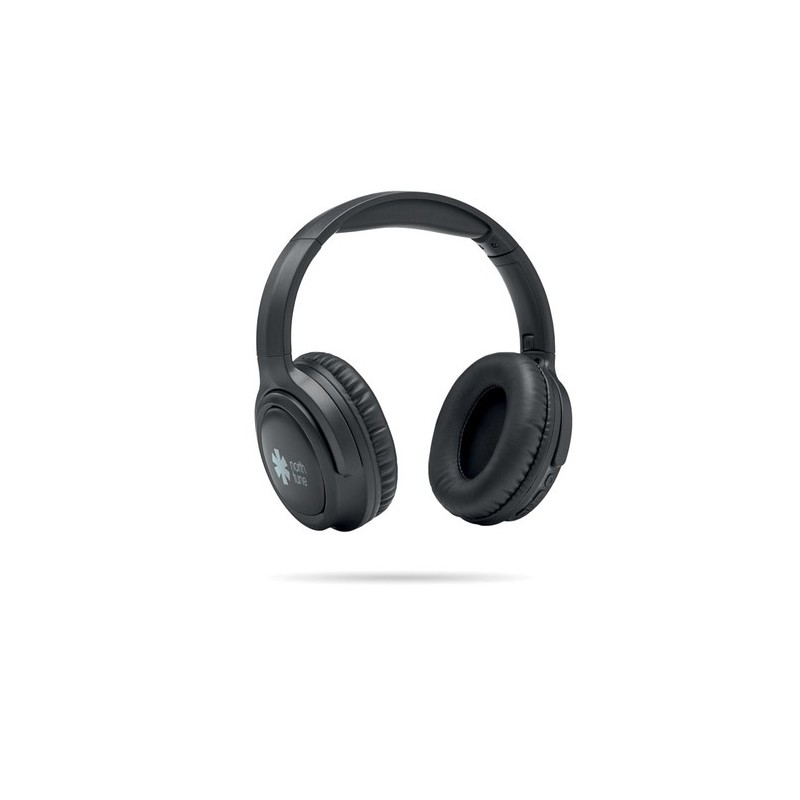 Casque audio pliable ANC de qualité personnalisé - SILENT Matières : ABS Couleurs : noir goodies publicitaire événementiel