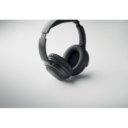 Casque audio pliable ANC de qualité personnalisé - SILENT Matières : ABS Couleurs : noir impression haute définition
