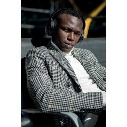 Casque audio pliable ANC de qualité personnalisé - SILENT Matières : ABS Couleurs : noir marquage laser ultra précis