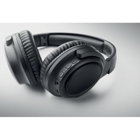 Casque audio pliable ANC de qualité personnalisé - SILENT Matières : ABS Couleurs : noir goodies entreprise design