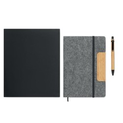 Carnet A5  personnalisé avec stylo - NOTEMIX RPET Matières : papier Couleurs : pierre impression haute définition