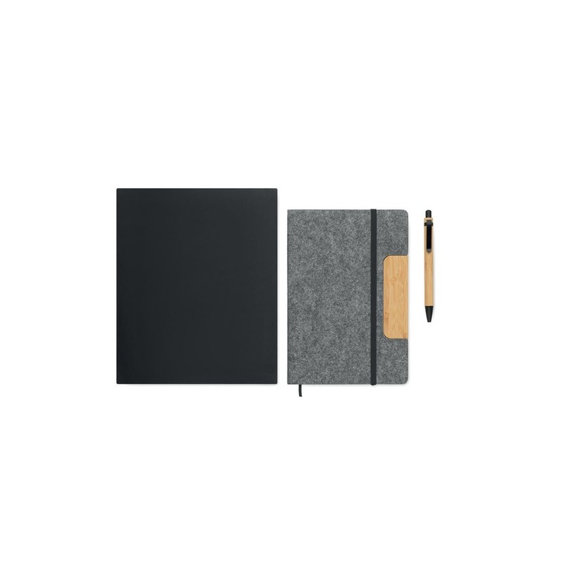 Carnet A5  personnalisé avec stylo - NOTEMIX RPET Matières : papier Couleurs : pierre impression haute définition