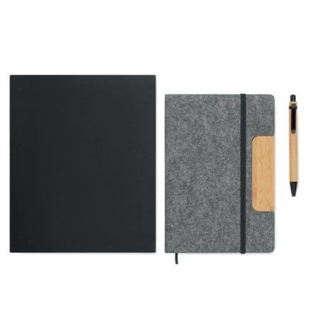 Carnet A5  personnalisé avec stylo - NOTEMIX RPET Matières : papier Couleurs : pierre impression haute définition