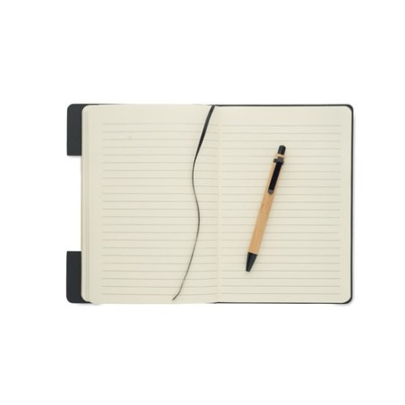 Carnet A5  personnalisé avec stylo - NOTEMIX RPET Matières : papier Couleurs : pierre livraison express 24h 48h
