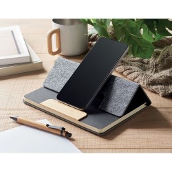 Carnet A5  personnalisé avec stylo - NOTEMIX RPET Matières : papier Couleurs : pierre goodies entreprise design