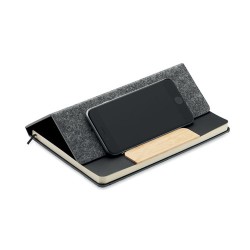Carnet A5  personnalisé avec stylo - NOTEMIX RPET Matières : papier Couleurs : pierre objet publicitaire robuste