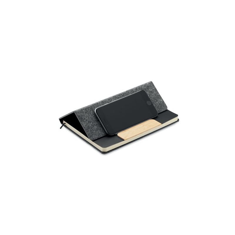 Carnet A5  personnalisé avec stylo - NOTEMIX RPET Matières : papier Couleurs : pierre objet publicitaire robuste