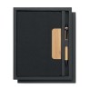 Carnet A5  personnalisé avec stylo - NOTEMIX RPET Matières : papier Couleurs : noir goodies publicitaire événementiel