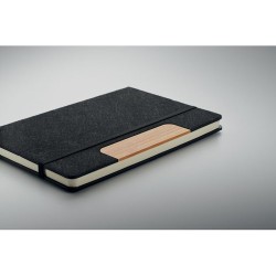 Carnet A5  personnalisé avec stylo - NOTEMIX RPET Matières : papier Couleurs : noir accessoire événementiel unique